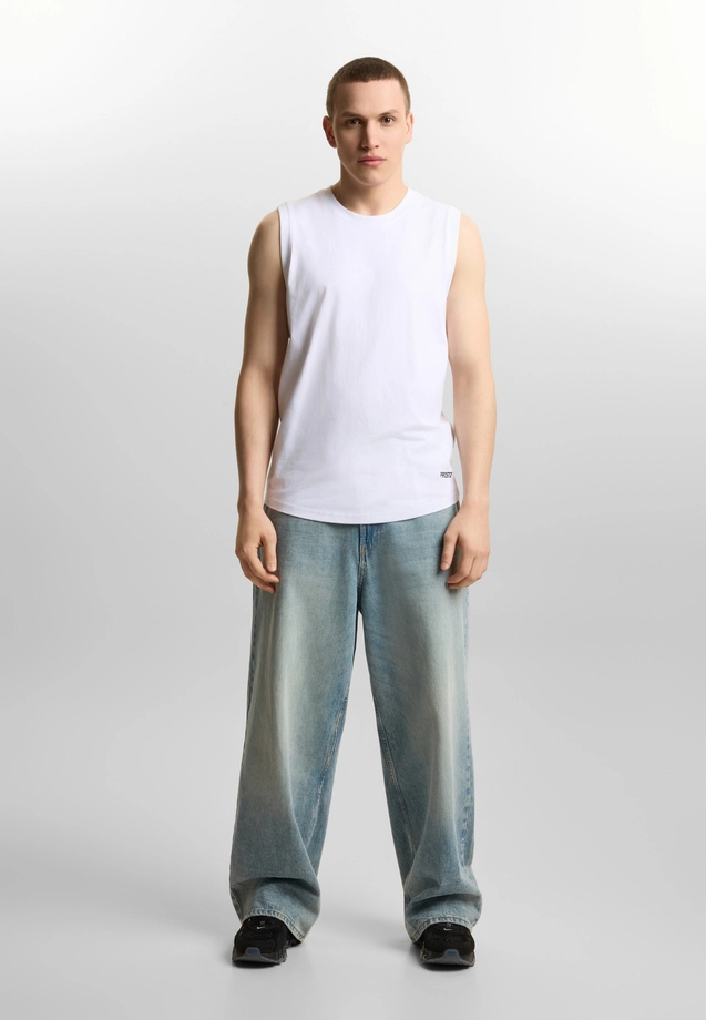 Koszulka męska Tank Top Prosto Logotype biała