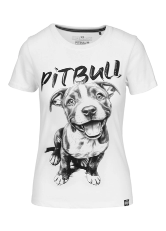 Koszulka t-shirt damska Pit Bull Pitbull Puppy 2 biała