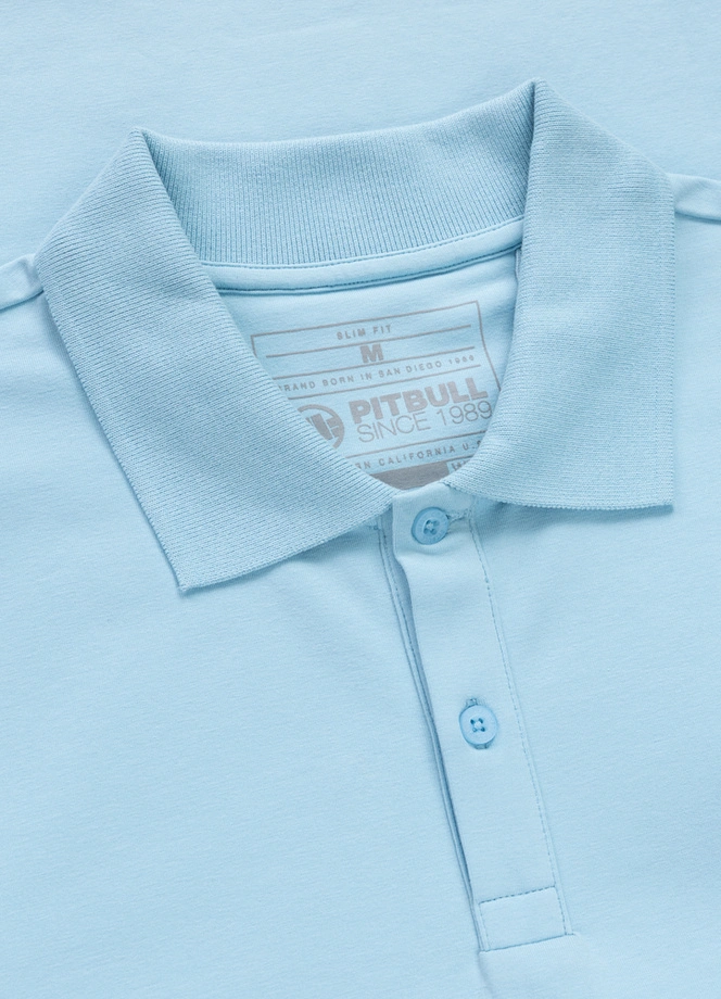 Koszulka męska Polo Pitbull Jersey Slim Fit Small Logo jasno niebieska