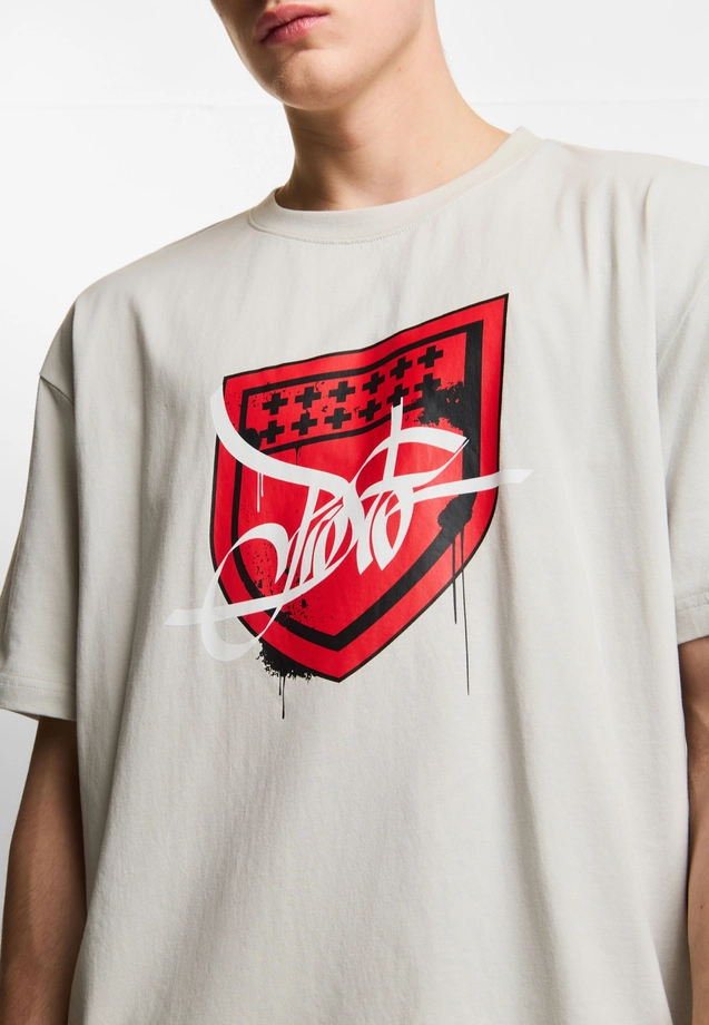 Koszulka męska t-shirt Prosto Damage Target szara