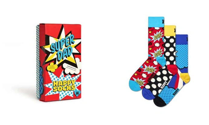 Skarpety Happy Socks 3-Pack Super Dad Socks Gift Set