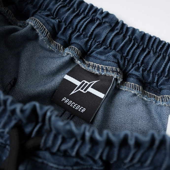 Spodnie męskie jogger jeans Chada Proceder Haft niebieskie