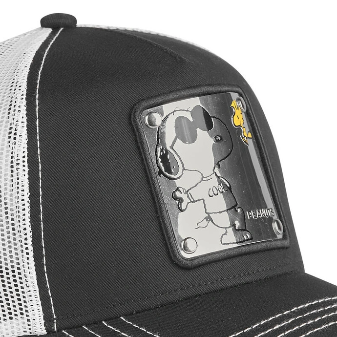 Czapka z daszkiem Capslab Snoppy Peanuts biało/czarna