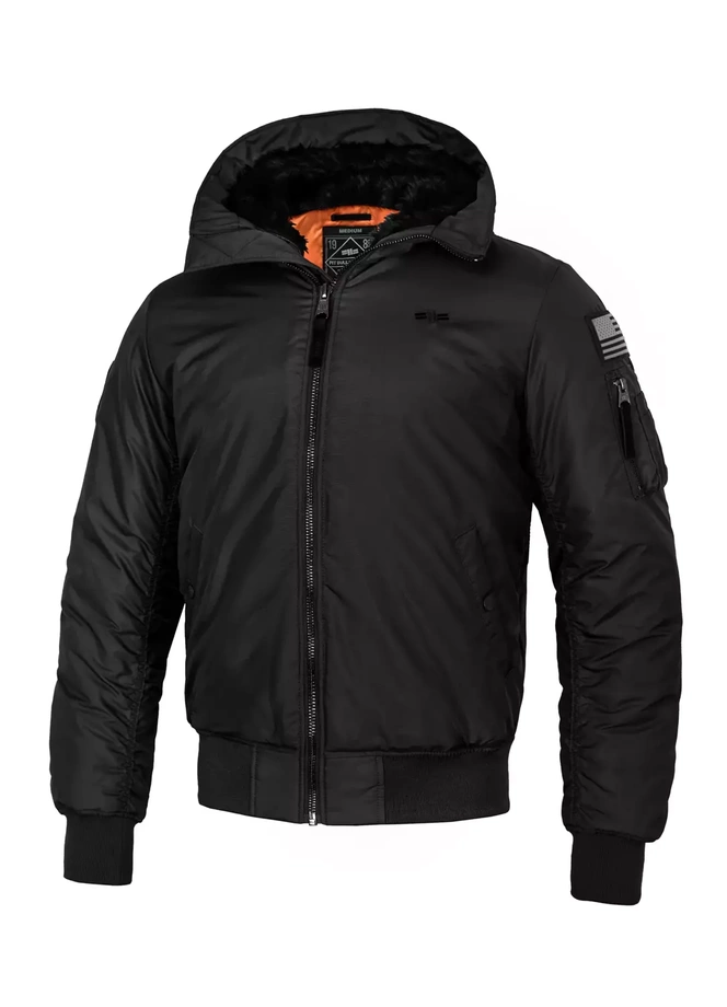 Kurtka zimowa męska Pit Bull Bomber Encino 24 Hooded Jacket czarna