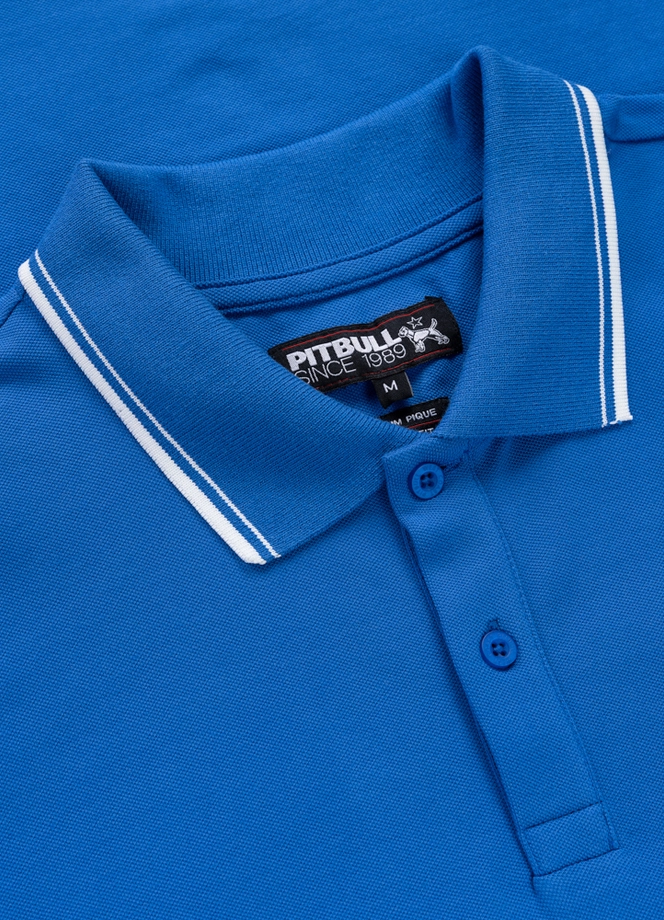 Koszulka męska Polo Pitbull Pique Stripes Regular niebieska