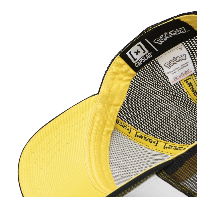 Czapka z daszkiem Capslab Pokemon Pikachu biało/czarna