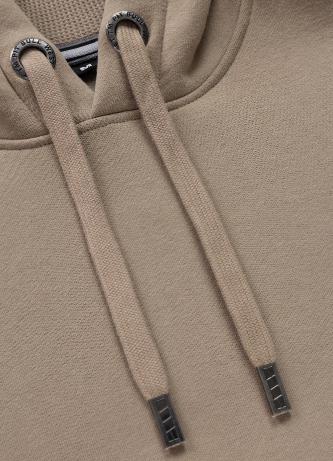 Bluza męska z kapturem Pit Bull Small Logo 25 beżowa