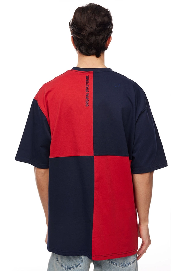 Koszulka męska t-shirt Mass Dnm Tony granatowo/czerwona