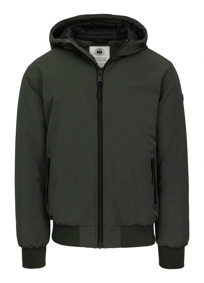 Kurtka zimowa męska Pit Bull Softshell York oliwkowa zielona
