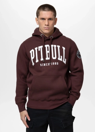 Bluza męska z kapturem Pit Bull Norton ciemno bordowa