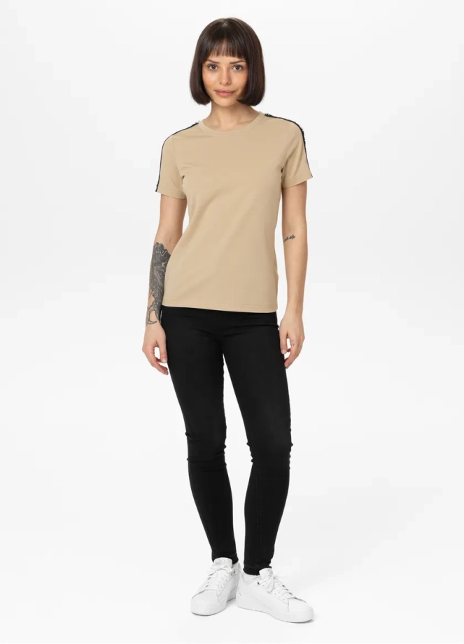 Koszulka damska T-shirt Pit Bull Tape Nugget beżowa