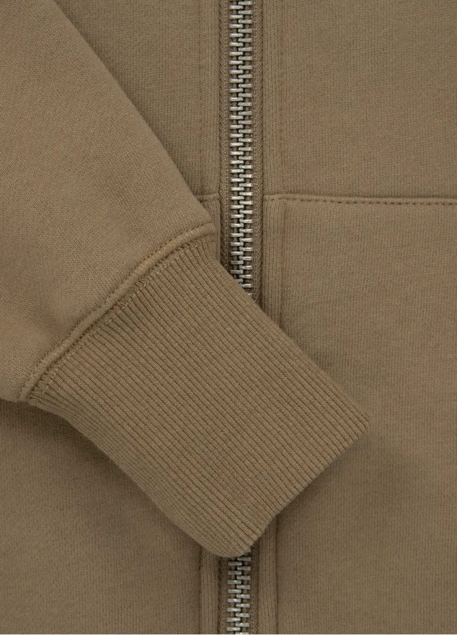 Bluza damska z kapturem Pit Bull Pitbull Hilltop Zip brązowa