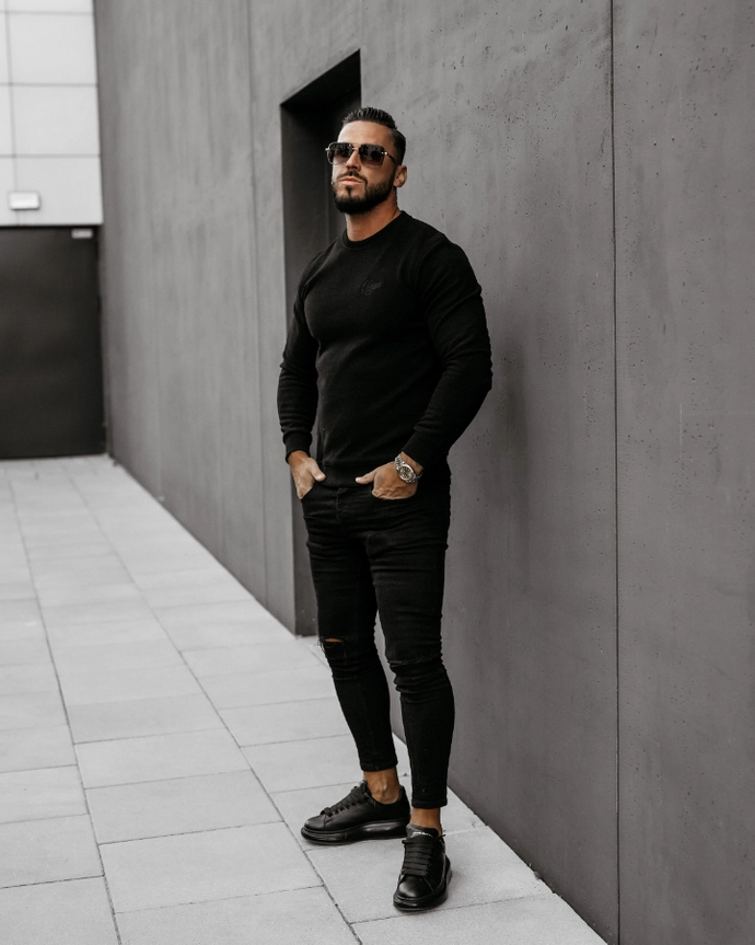 Sweter męski Olavoga Liwoti czarny