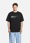 Koszulka męska t-shirt oversize Prosto Blizz grafitowa czarna