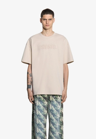 Koszulka męska t-shirt oversize Prosto Zont beżowa