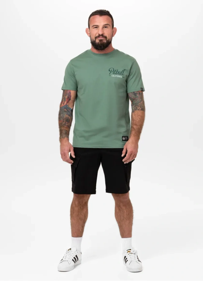 Koszulka męska T-Shirt Pit Bull Pitbull San Diego Born miętowa zielona