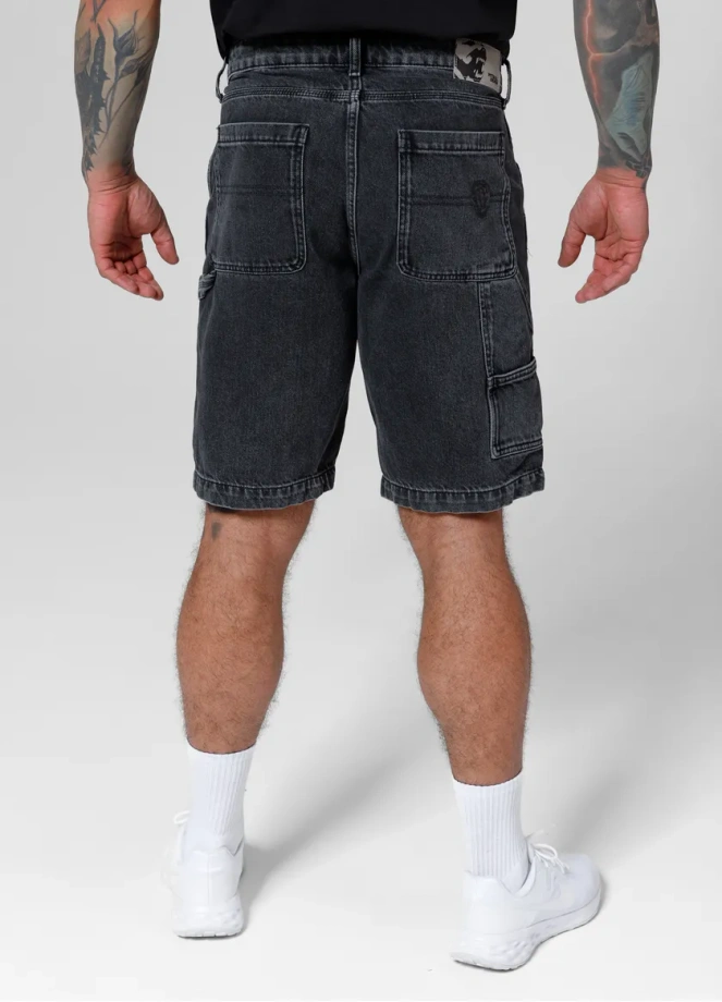 Spodenki szorty jeans męskie Pitbull Carpenter czarme