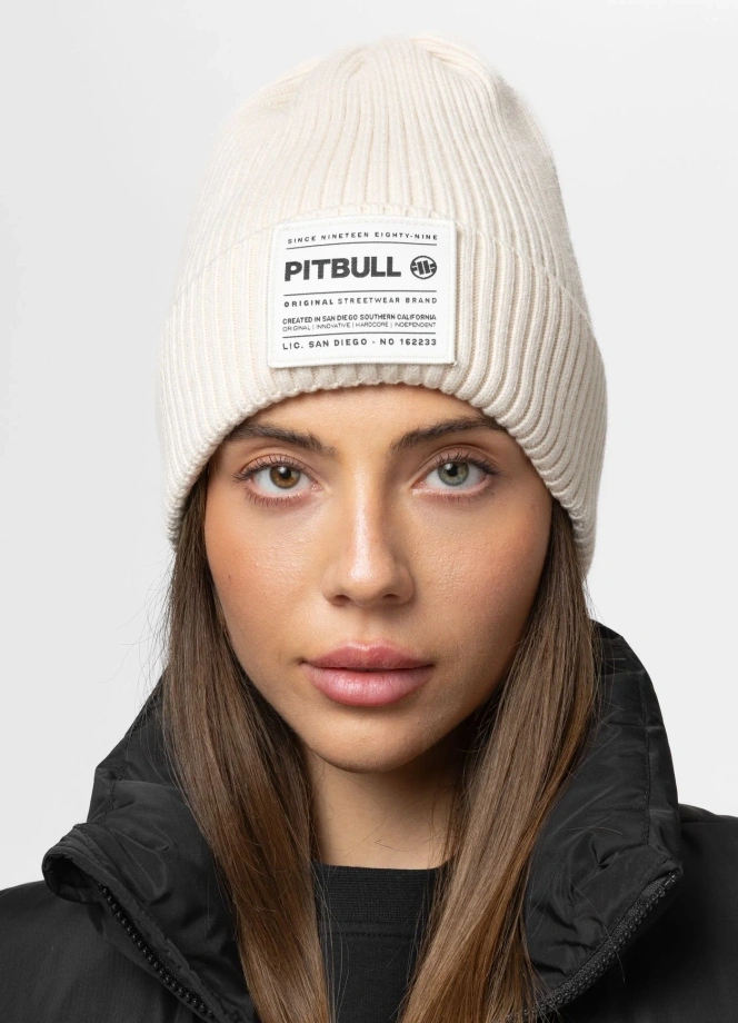 Czapka zimowa Pit Bull Beanie Dock złamana biel