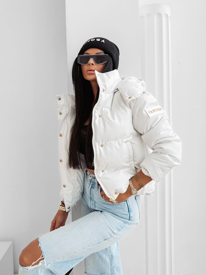 Kurtka zimowa damska Olavoga Luage kremowa