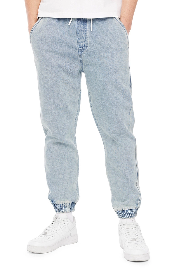 Spodnie męskie Jogger Jeans Mass Denim Signature 2.0 '25 jasno niebieskie