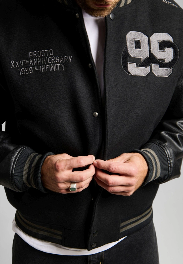 Kurtka męska bomber oversize Prosto XXVTH Anniversary czarna