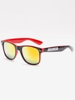 Okulary przeciwsłoneczne Jigga Wear Name Contrast Wayfarer czarno/czerwono/żółte