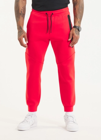 Spodnie męskie dresowe Pitbull Pit Bull Dogwood Pocket czerwone