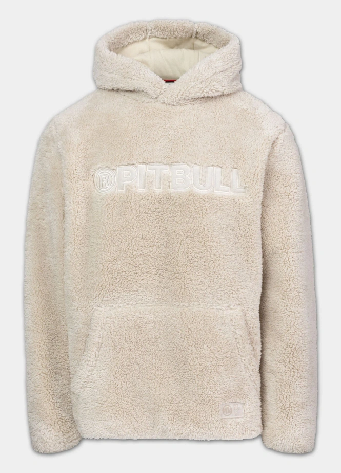 Bluza męska z kapturem Pit Bull Aragon beżowa