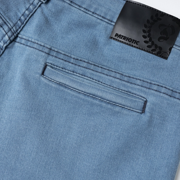 Spodenki męskie jeansowe Patriotic Laur App jasno niebieskie