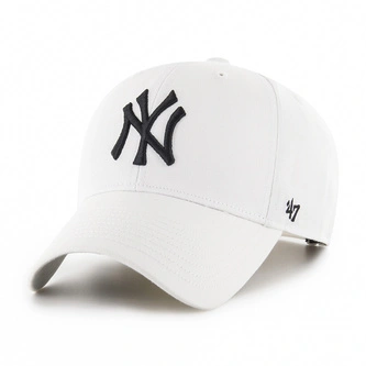 Czapka dziecięca z daszkiem 47 Brand New York Yankees Basic White Clean Up Kids biała