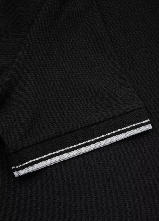 Koszulka męska Polo Pit Bull Pitbull Pique Stripes Regular 25 czarna