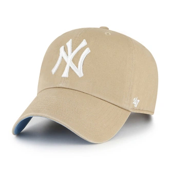 Czapka z daszkiem 47 Brand New York Yankees Khaki Ballpark Clean Up beżowa