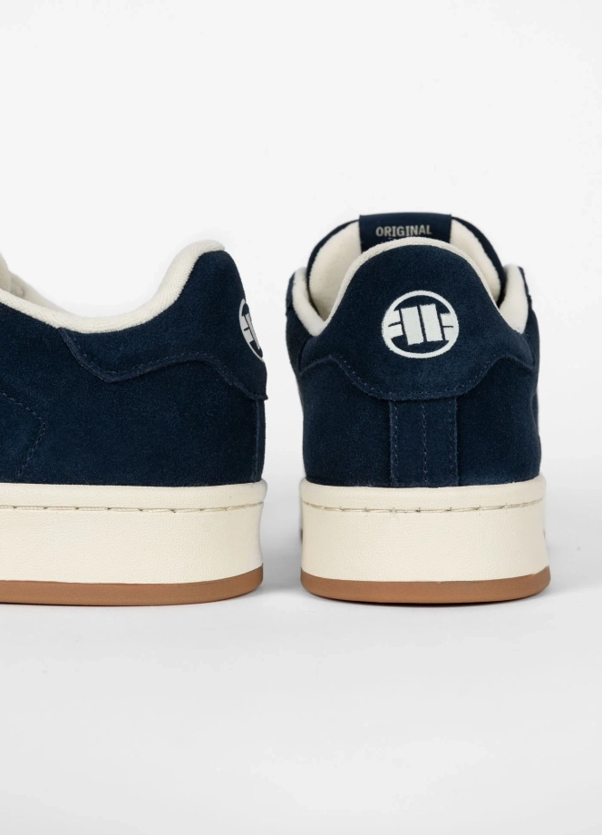 Buty sportowe sneakersy męskie Pit Bull Walker Logo ciemno niebieskie