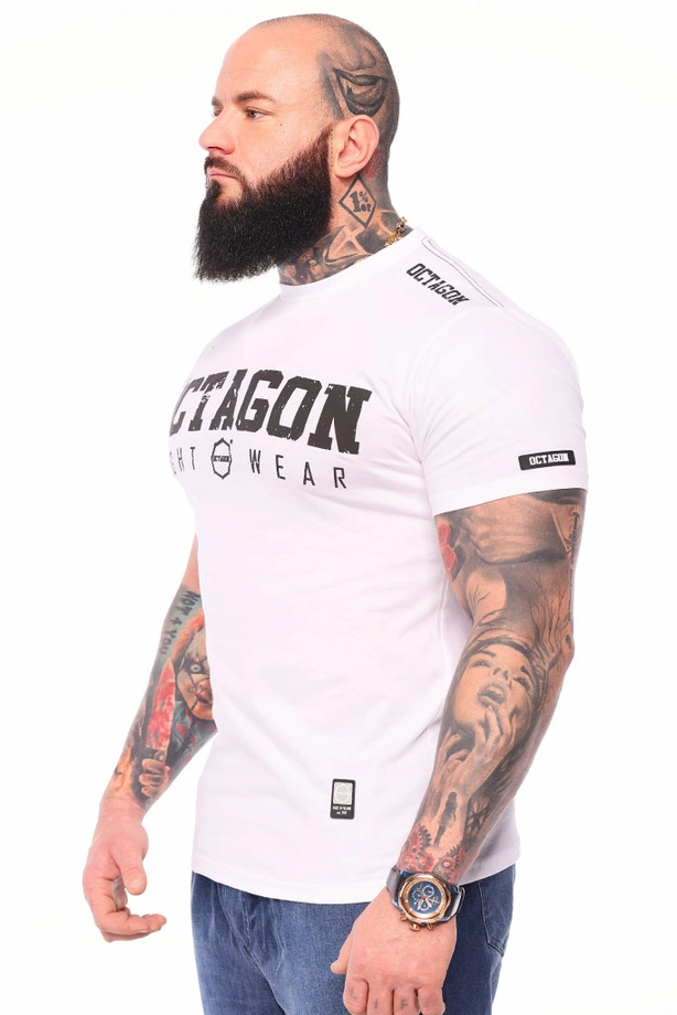 Koszulka męska T-shirt Octagon Fight Wear OCTAGON biała