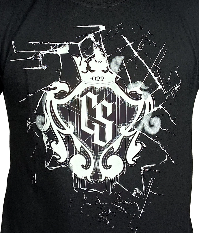 Koszulka męska T-shirt Ciemna Strefa Herb Broken Glass