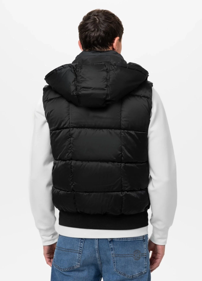 Bezrękawnik męski Kamizelka z kapturem Pit Bull Walpen 25 czarny