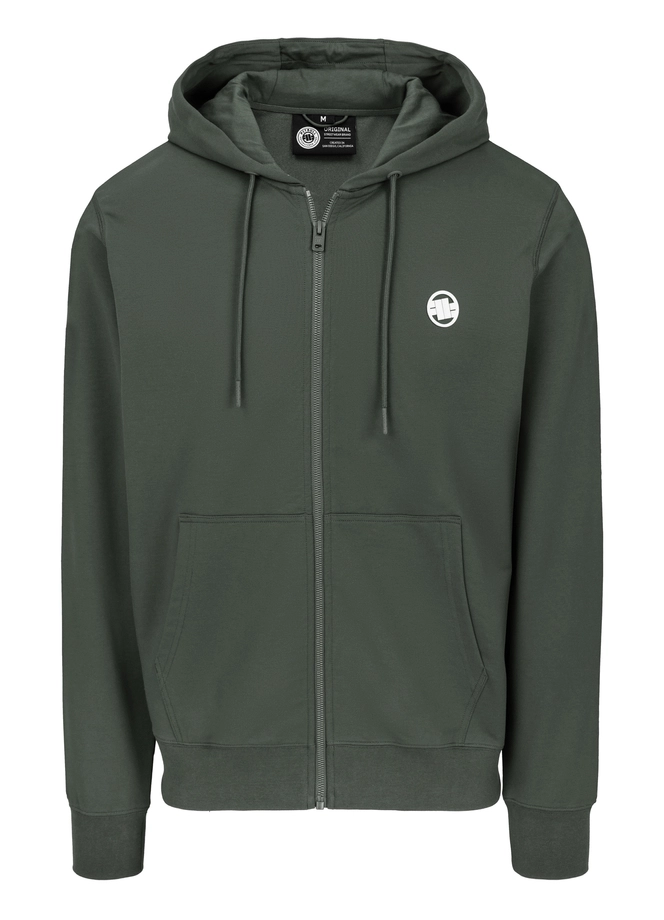 Bluza męska rozpinana z kapturem Pitbull Small Logo Nugget zielona
