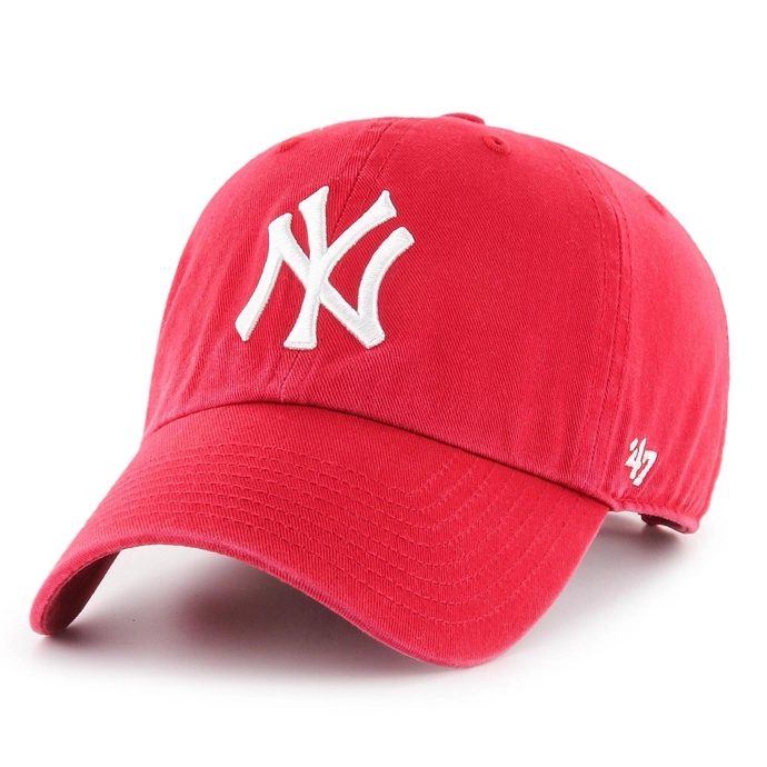 Czapka z daszkiem 47 Brand New York Yankees Clean Up czerwona