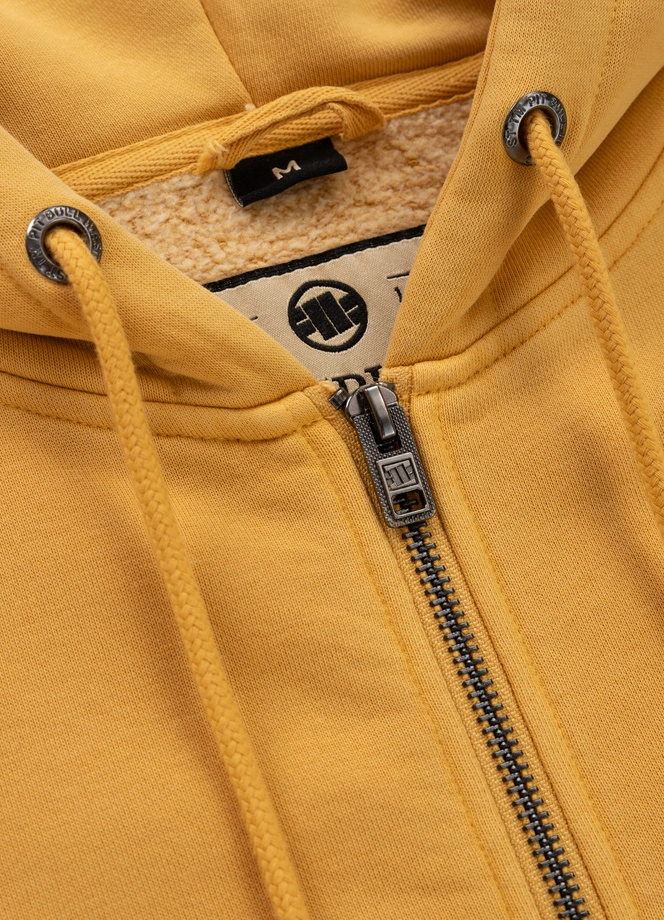Bluza męska z kapturem Pitbull Pit Bull Lancaster 2 ZIP Washed żółta