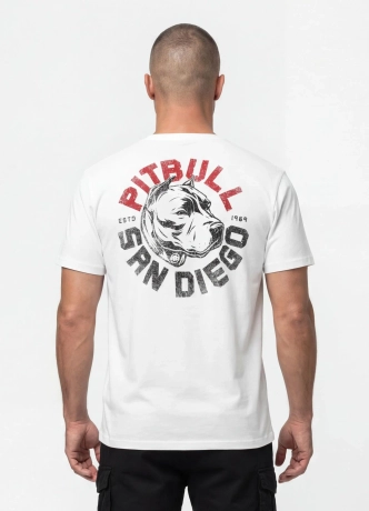 Koszulka męska T-Shirt Pit Bull Pitbull Dog SD biała