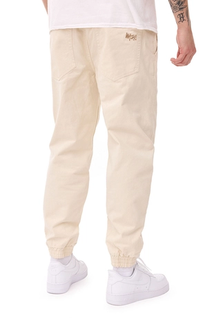 Spodnie męskie jogger jeans Mass Denim Signature 2.0 off white kremowe