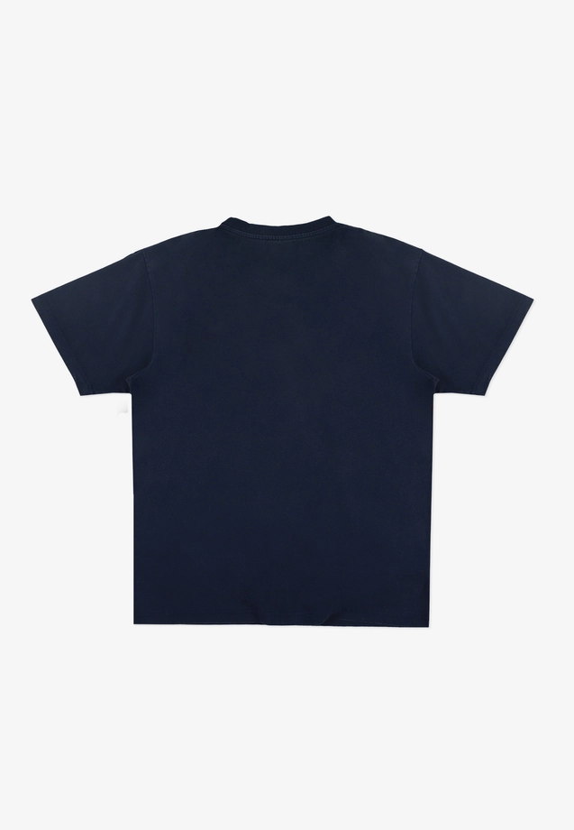 Koszulka męska t-shirt oversize Prosto Big Log Washed granatowa