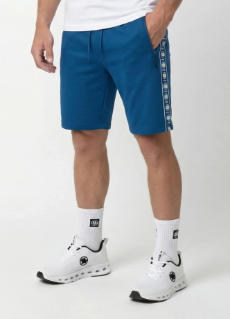 Spodenki szorty męskie dresowe Pitbull Oldschool Powers niebieskie