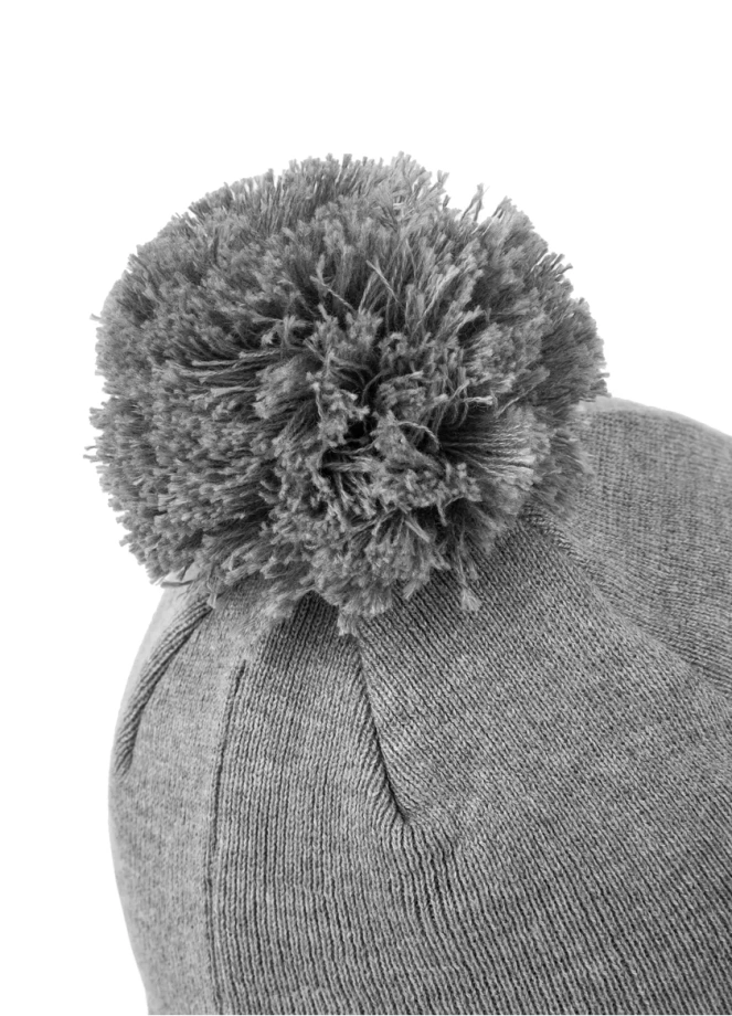 Czapka zimowa z pomponem Pit Bull Beanie Bubble One Tone Boxing 24 szara