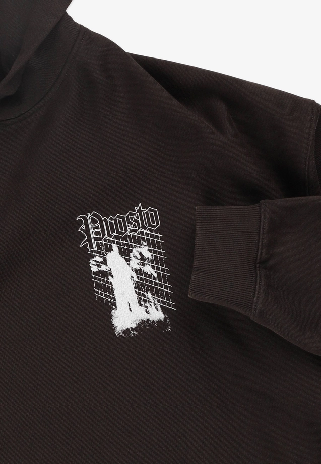 Bluza męska z kapturem Prosto Shadow sprany czarny