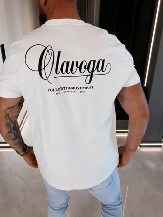Koszulka męska T-Shirt Olavoga Breezer ecru kremowa
