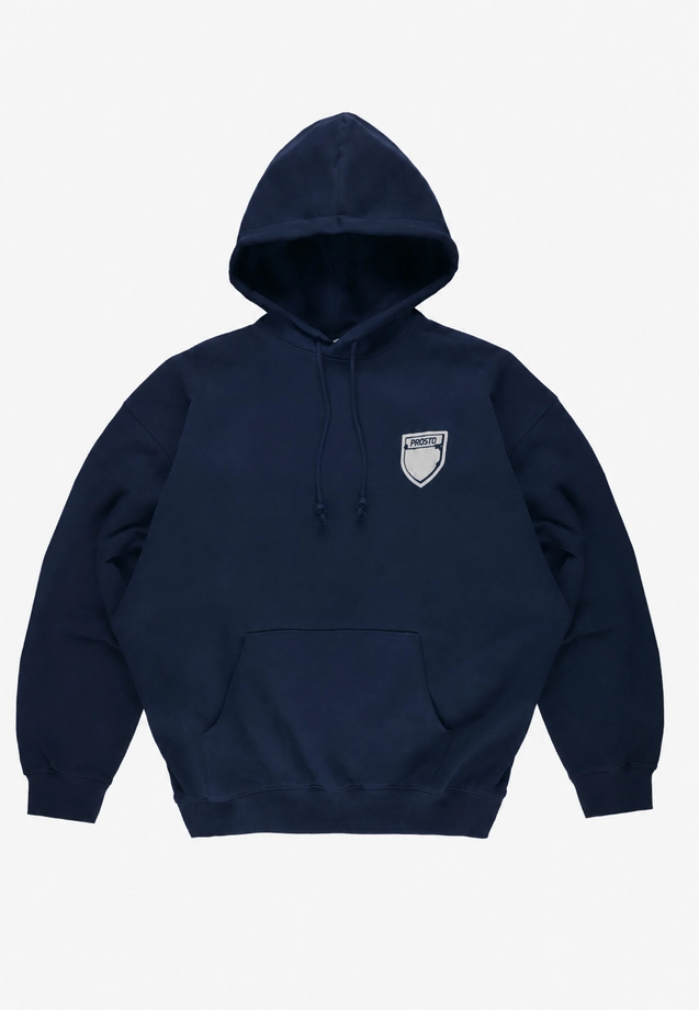 Bluza męska z kapturem oversize Prosto Splash Shield granatowa