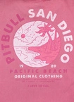 Koszulka damska T-shirt Pit Bull Planet Surf sprany różowy