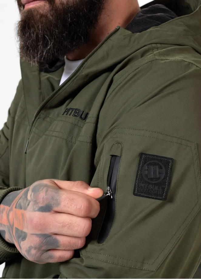 Kurtka przejściowa wiosenna męska Pit Bull Longwood 25 zielona