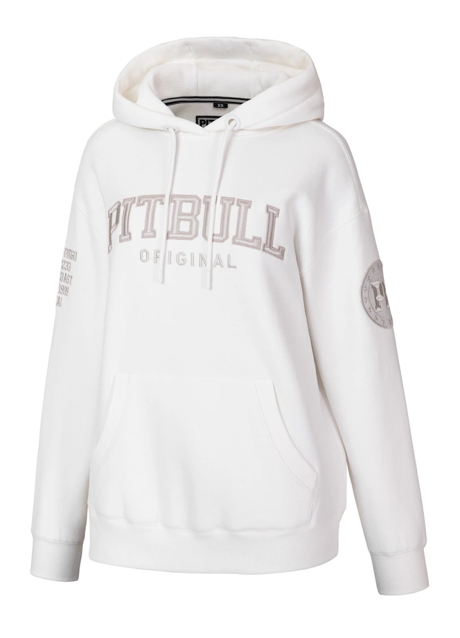 Bluza damska z kapturem Pitbull Pit Bull Tyrian hooded biała